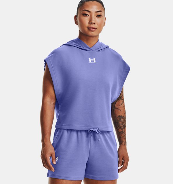 Under Armour Women's UA Rival Terry Short Sleeve Hoodie